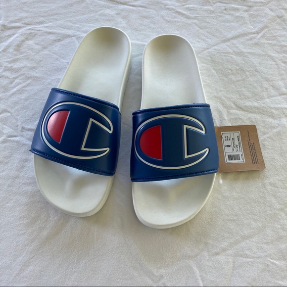 Men’s Champion Royal/White Slides - Picture 2 of 7